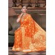 Orange Pure Silk Weaving Party Wear Saree