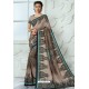 Taupe Silk Latest Party Wear Saree