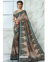 Taupe Silk Latest Party Wear Saree