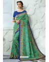 Forest Green Silk Latest Party Wear Saree