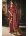 Red Banarasi Silk Latest Designer Saree