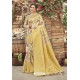Yellow Designer Silk Party Wear Digital Printed Saree