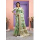 Green Designer Silk Party Wear Digital Printed Saree