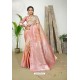 Peach Designer Silk Digital Printed Saree