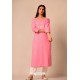 Pink South Cotton Casual Wear Readymade Kurti