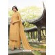 Golden Chinon Latest Party Wear Palazzo Suit
