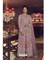 Old Rose Butterfly Net Heavy Designer Indo Western Suit