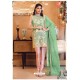 Green Faux Georgette Pakistani Style Party Wear Suit