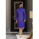Royal Blue Jacquard Traditional Wear Kurta Pajama