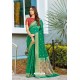Forest Green Weaving Silk Jacquard Worked Designer Saree