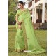 Green Soft Dola Silk Stone Worked Designer Saree