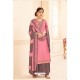 Pink Pure Crepe Party Wear Palazzo Suit