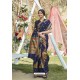 Navy Blue Designer Classic Wear Weaving Zari Silk Saree