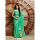 Aqua Mint Designer Party Wear Silk Saree