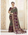 Multi Colour Designer Party Wear Banarasi Pure Silk Saree