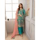 Turquoise Georgette Designer Pakistani Style Salwar Suit