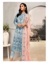 Blue Net Designer Pakistani Style Salwar Suit