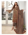 Light Brown Georgette Designer Pakistani Style Salwar Suit