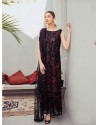 Black Net Embroidered Designer Pakistani Style Suit