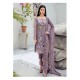 Lavender Georgette Embroidered Designer Pakistani Style Suit