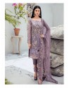 Lavender Georgette Embroidered Designer Pakistani Style Suit