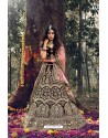 Maroon Pure Velvet Designer Wedding Wear Lehenga Choli