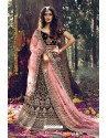 Latest Maroon Pure Velvet Designer Wedding Wear Lehenga Choli