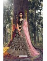 Elegant Maroon Pure Velvet Designer Wedding Wear Lehenga Choli