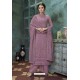 Lavender Heavy Faux Georgette Readymade Palazzo Suit