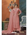 Peach Heavy Faux Georgette Readymade Palazzo Suit