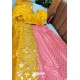 Yellow And Pink Banarasi Silk Lehenga Choli