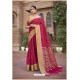 Rani Pink Designer Wear Cotton Silk Saree