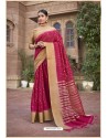 Rani Pink Designer Wear Cotton Silk Saree