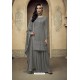 Grey Heavy Faux Georgette Designer Sharara Suit