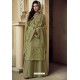 Olive Green Heavy Faux Georgette Designer Sharara Suit