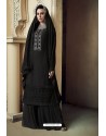 Black Heavy Faux Georgette Designer Sharara Suit