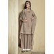 Light Beige Heavy Faux Georgette Designer Sharara Suit