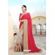 Red And Grey Sana Silk Designer Saree