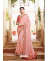 Pink Pure Dola Silk Designer Saree