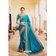 Blue Sana Silk Designer Saree