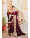 Purple Mahi Silk Designer Saree