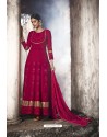 Rani Pink Heavy Designer Georgette Anarkali Suit