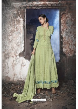 Sea Green Heavy Designer Georgette Anarkali Suit