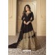 Black Real Georgette Heavy Designer Anarkali Suit