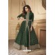 Dark Green Designer Real Georgette Designer Indo Western Suit