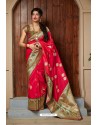 Red Designer Classic Wear Silk Saree