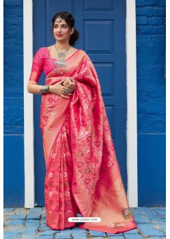 Rani Pink Designer Classic Wear Silk Saree