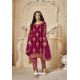 Rose Red Heavy Designer Georgette Party Wear Suit