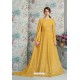 Yellow Designer Heavy Faux Georgette Anarkali Suit