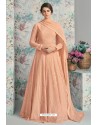 Light Orange Designer Heavy Faux Georgette Anarkali Suit